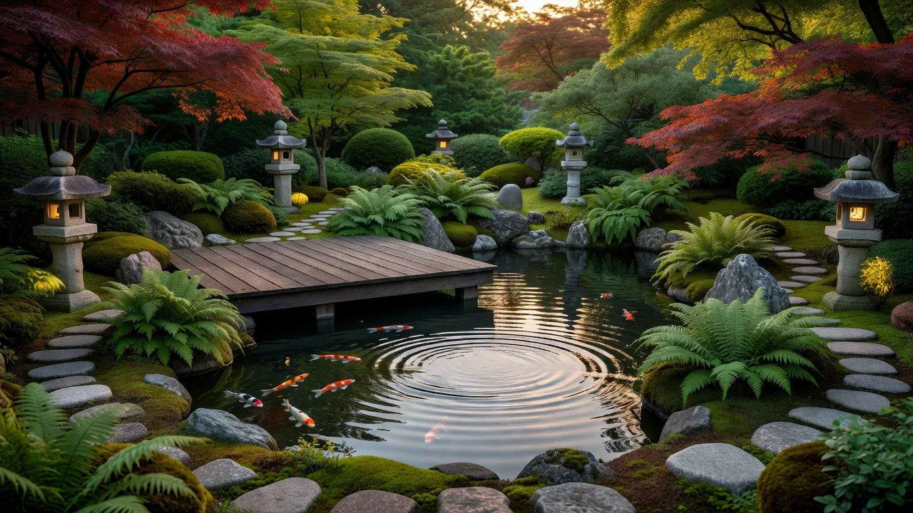 穏やかな日本庭園