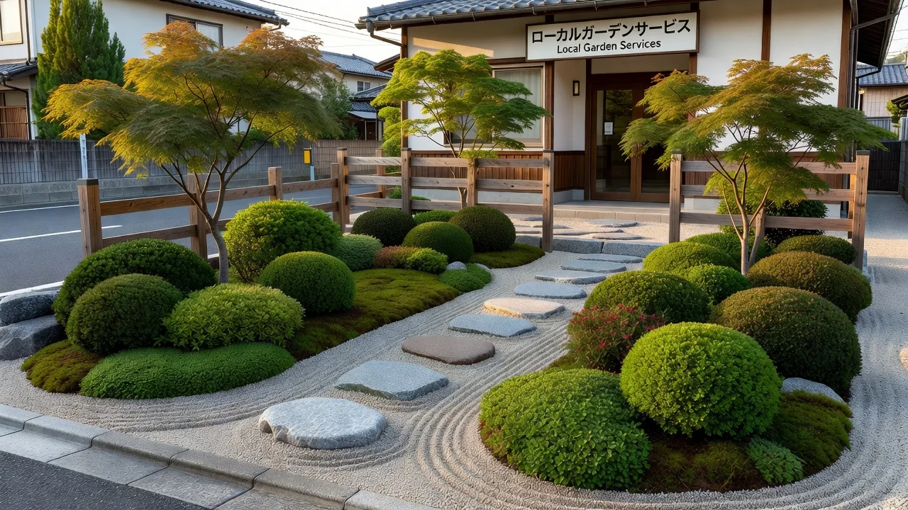 小規模商業施設の植栽